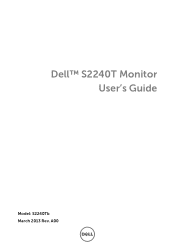 Dell S2240T 21.5 Multi- with LED User Guide