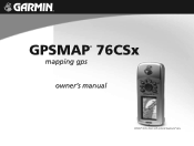Garmin GPSMAP 76CSx Owner's Manual