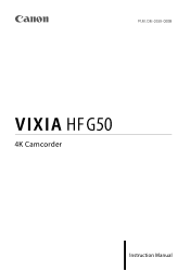 Canon VIXIA HF G50 Instruction Manual