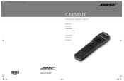 Bose Cinemate Remote code list