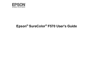 Epson SureColor F570 Users Guide
