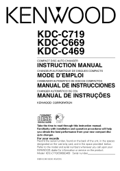 Kenwood KDC-C719 Instruction Manual