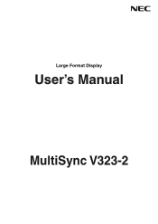 NEC V323-2 User's Manual