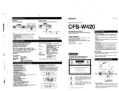 Sony CFS-W420 Users Guide