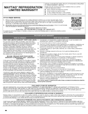 Maytag MSC21C6MFZ Warranty Information