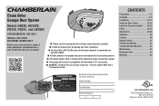 Chamberlain PD222 1/2 HPS Chain Drive Garage Door Opener Manual