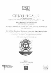 Dell C5765DN Dell  Color Laser Multifunction Printer Blue Angel Certificate