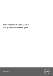 Dell Precision 5530 2 in 1 Precision 5530 2-in-1 Setup and specifications guide
