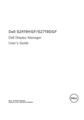 Dell S2419HGF Monitor Display Manager Users Guide
