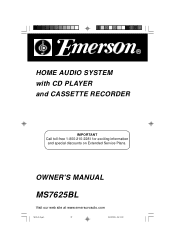 Emerson MS7625 Owners Manual