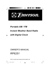 Emerson RP6251 Owners Manual