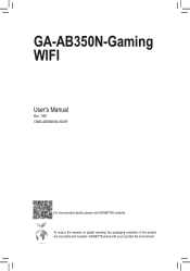 Gigabyte GA-AB350N-Gaming WIFI User Manual