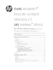 HP 4320t Using Microsoft® Baseline Security Analyzer 2.2 and Windows® Update