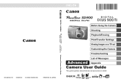 Canon PowerShot SD900 PowerShot SD900 / DIGITAL IXUS 900 Ti Camera User Guide Advanced