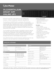 CyberPower OL2200RTXL2UN Datasheet