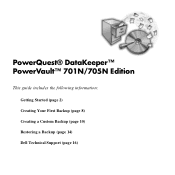 Dell PowerVault 701N PowerQuest® DataKeeper™ PowerVault 701N/705N Edition