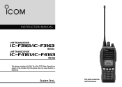 Icom IC-F4161D Instruction Manual