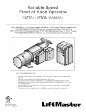 LiftMaster VFOH Installation Manual - English French