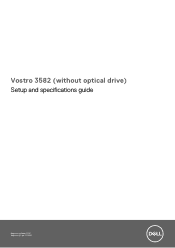 Dell Vostro 3582 without optical drive Setup and specifications guide