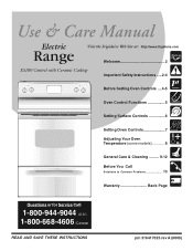 Electrolux FEF336FM Use and Care Manual