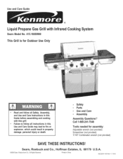 Kenmore 464222209 Use and Care Guide