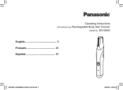 Panasonic ER-GK80S Operating Instructions Multi-lingual