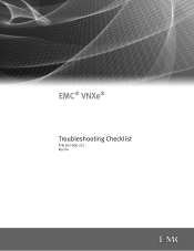 Dell VNXe2 VNXe Series Troubleshooting Checklist