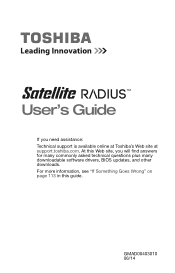 Toshiba Satellite P55W-B5318D Satellite/Satellite Pro P50W-B Series Windows 8.1 User's Guide