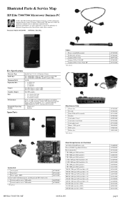 HP Elite 7500 Illustrated Parts & Service Map HP Elite 7300/7500 Microtower Business PC