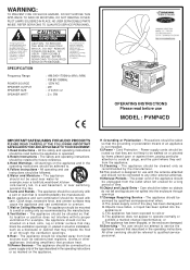 Pyle PVNP4CD PVNP4CD Manual 1