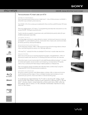 Sony VPCL114FX Marketing Specifications (Black)