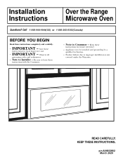 Electrolux EMOW1911AS Installation Instructions English
