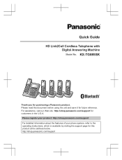 Panasonic KX-TG885SK Quick Guide