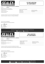 Sealey PC100 Declaration of Conformity