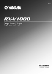 Yamaha RX-V1000 Manual