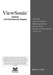ViewSonic CD4220T User Guide