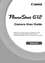 Canon PowerShot G12 PowerShot G12 Camera User Guide