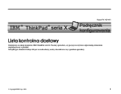 Lenovo ThinkPad X31 Polish - Setup Guide for the ThinkPad X31