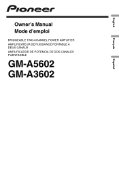 Pioneer GM-A3602 Owner's Manual