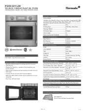 Thermador POD301LW Product Spec Sheet
