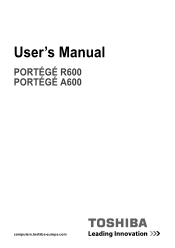Toshiba Portege R600-SP2803R User Manual