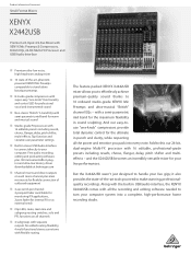 Behringer X2442USB Product Information Document