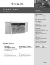 Frigidaire FRA123CT1 Product Specifications Sheet (English)