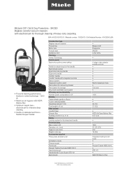 Miele Blizzard CX1 Cat & Dog PowerLine - SKCE0 Product sheet