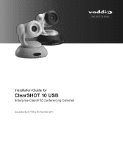 Vaddio ClearSHOT Conference Bundle - White Camera ClearSHOT 10 USB Installation Guide