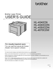 Brother International HL4050CDN User Manual