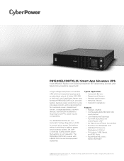 CyberPower PR1500ELCDRTXL2U Datasheet