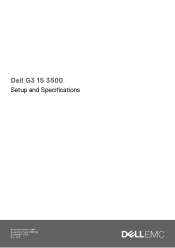 Dell G3 15 3500 Setup and Specifications