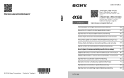 Sony ILCA-68 Instruction Manual