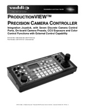 Vaddio ProductionVIEW Precision Camera Controller ProductionVIEW Precision Camera Controller Manual